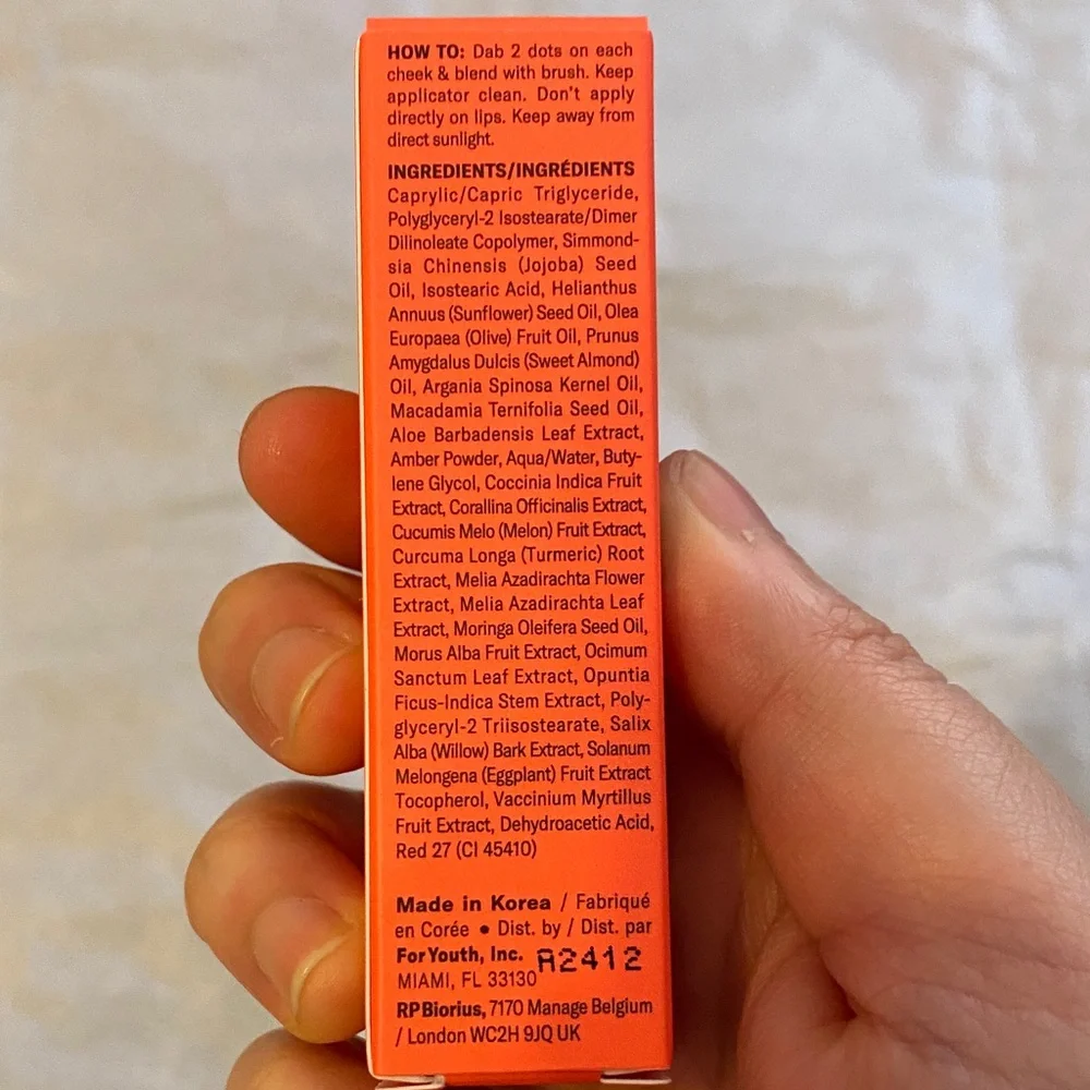 Youthforia Color Changing Blush Oil - Orange
